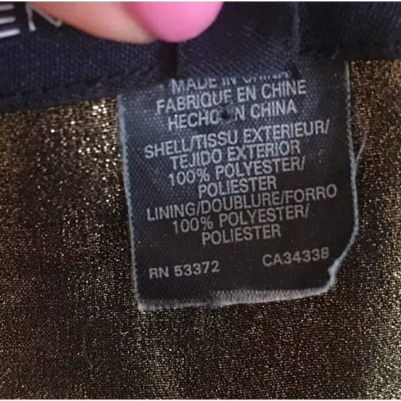 FRENCH CONNECTION Sz 6 Faux Wrap Metallic Blouse - Picture 6 of 7